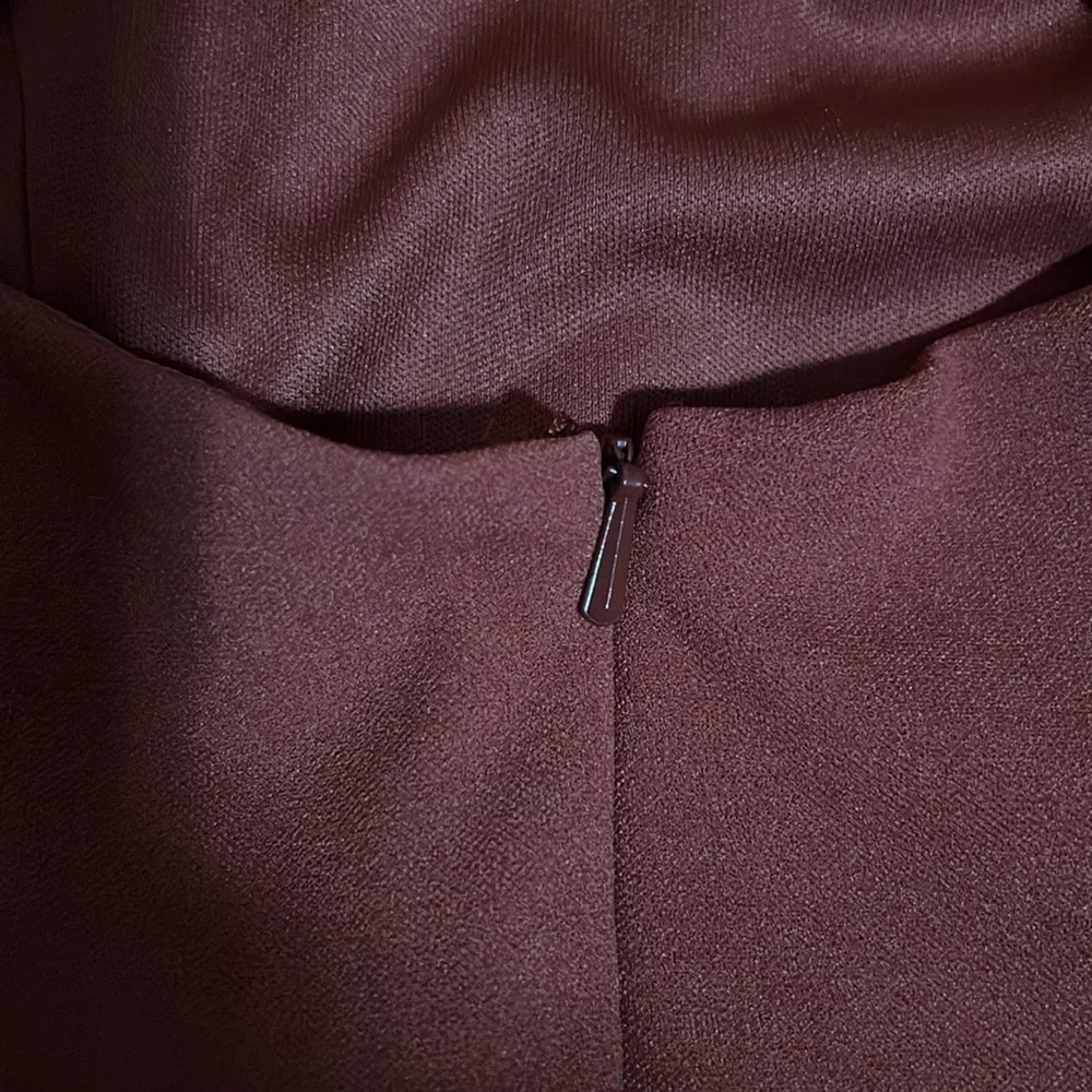 Crepe Tank Mermaid Dress with Back Knot - Picture 7 of 8